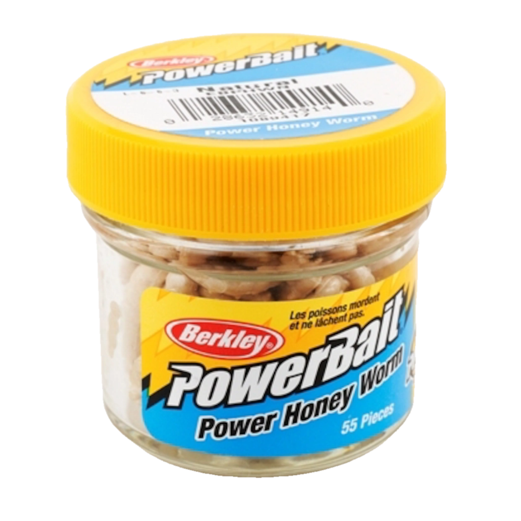 BERKLEY POWERBAIT POWER HONEY WORM FISHING LURE 1 IN - NATURAL