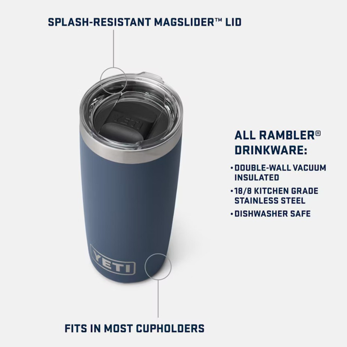 YETI RAMBLER 10 OZ TUMBLER WITH MAGSLIDER LID - Description