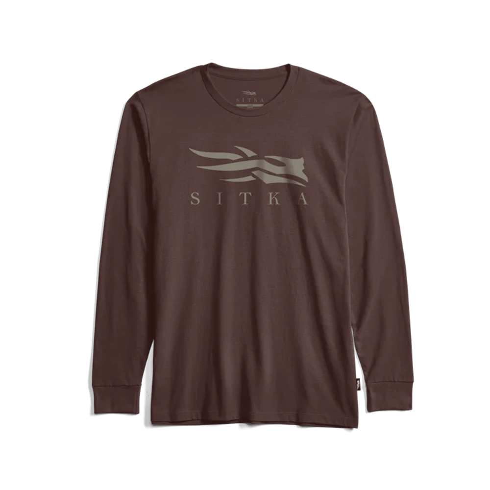 SITKA ICON L/S CREWNECK TEE - EARTH