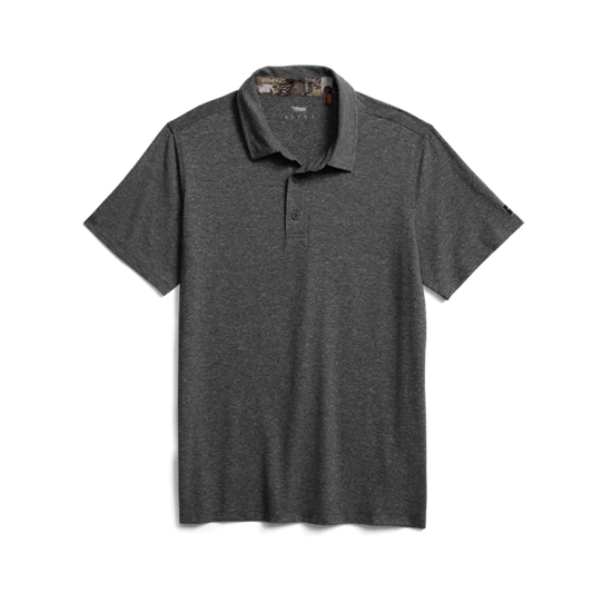SITKA ESSENTIAL S/S POLO - OBSIDIAN HEATHER