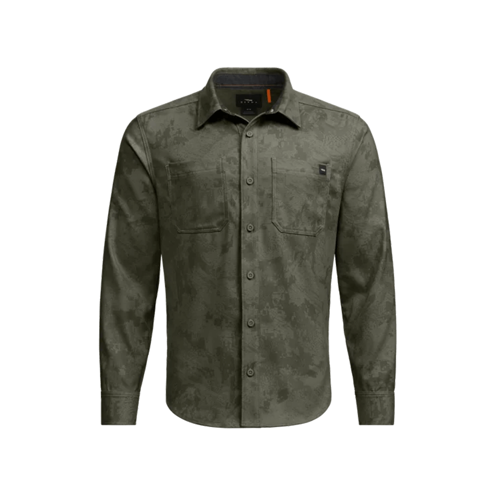 SIKTA BRIDGER CAMO LS FLANNEL SHIRT - HEMLOCK GREEN CAMO