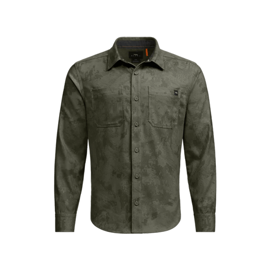 SIKTA BRIDGER CAMO LS FLANNEL SHIRT - HEMLOCK GREEN CAMO