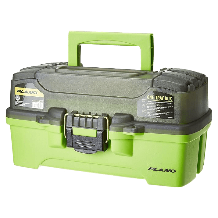 Plano 1-Tray Tackle Box w/Dual Top Access - Smoke & Bright Green Plano 1-Tray Tackle Box w/Dual Top Access - Smoke & Bright Green