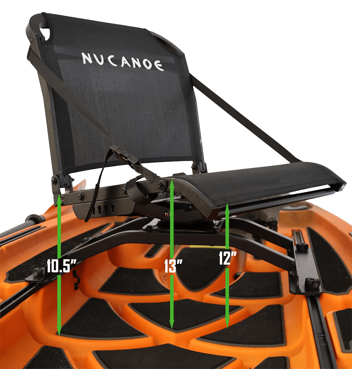 NUCANOE 360 FUSION SEAT showing seat heights