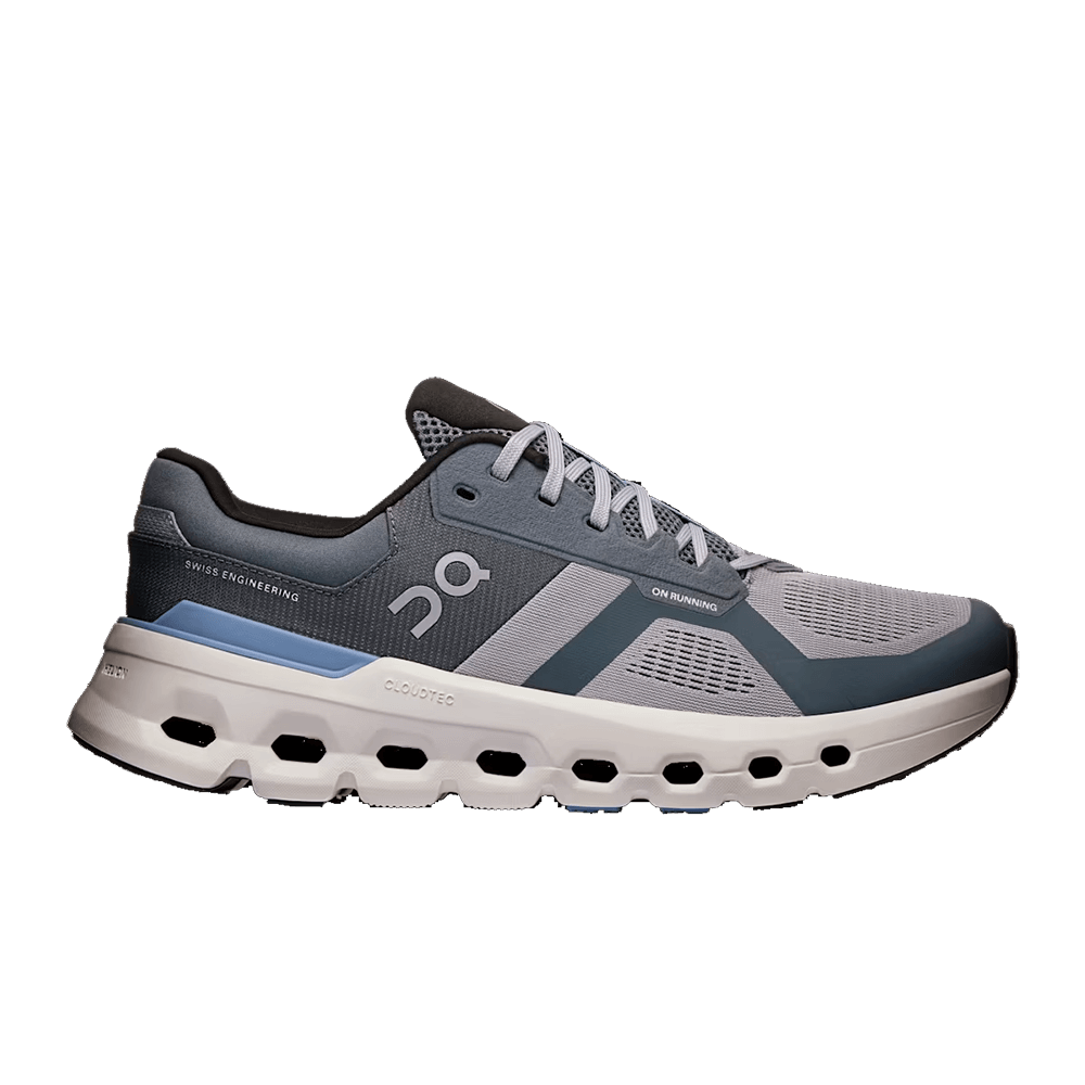 ON RUNNING MEN'S CLOUDRUNNER 2 SHOES - ALLOY/CHAMBRAY SIDE