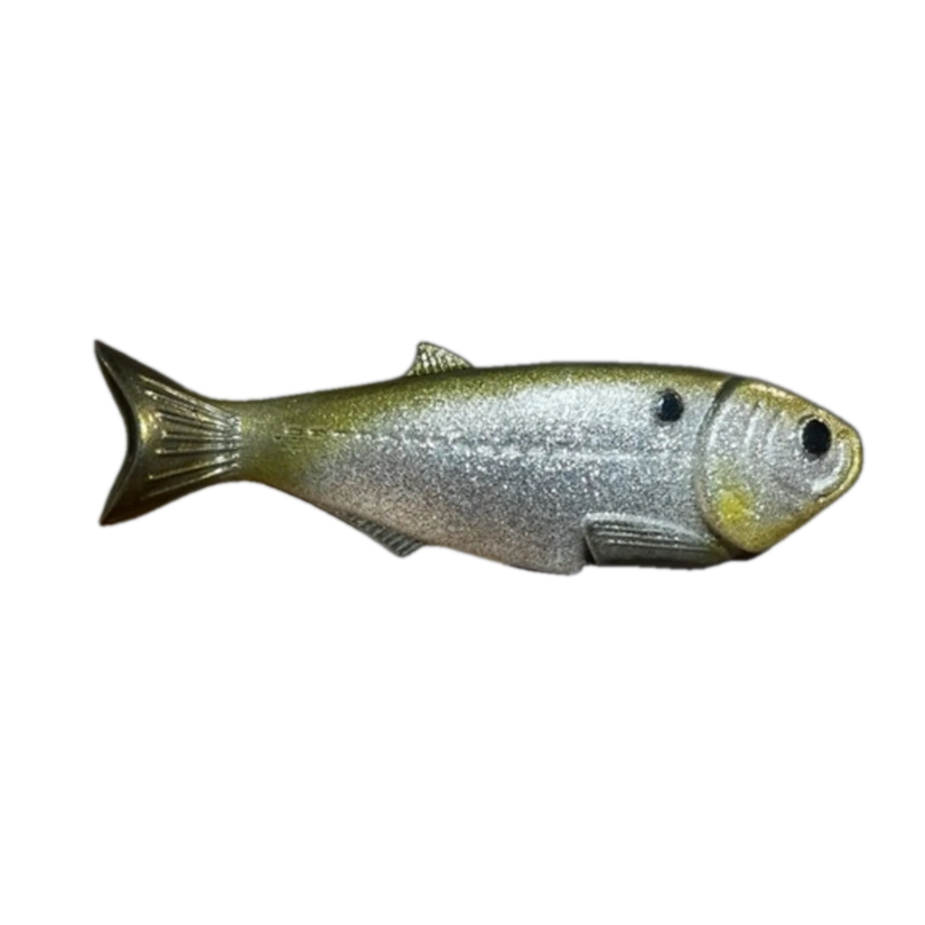 Weedless Shad Mirrored Light Smoked Back