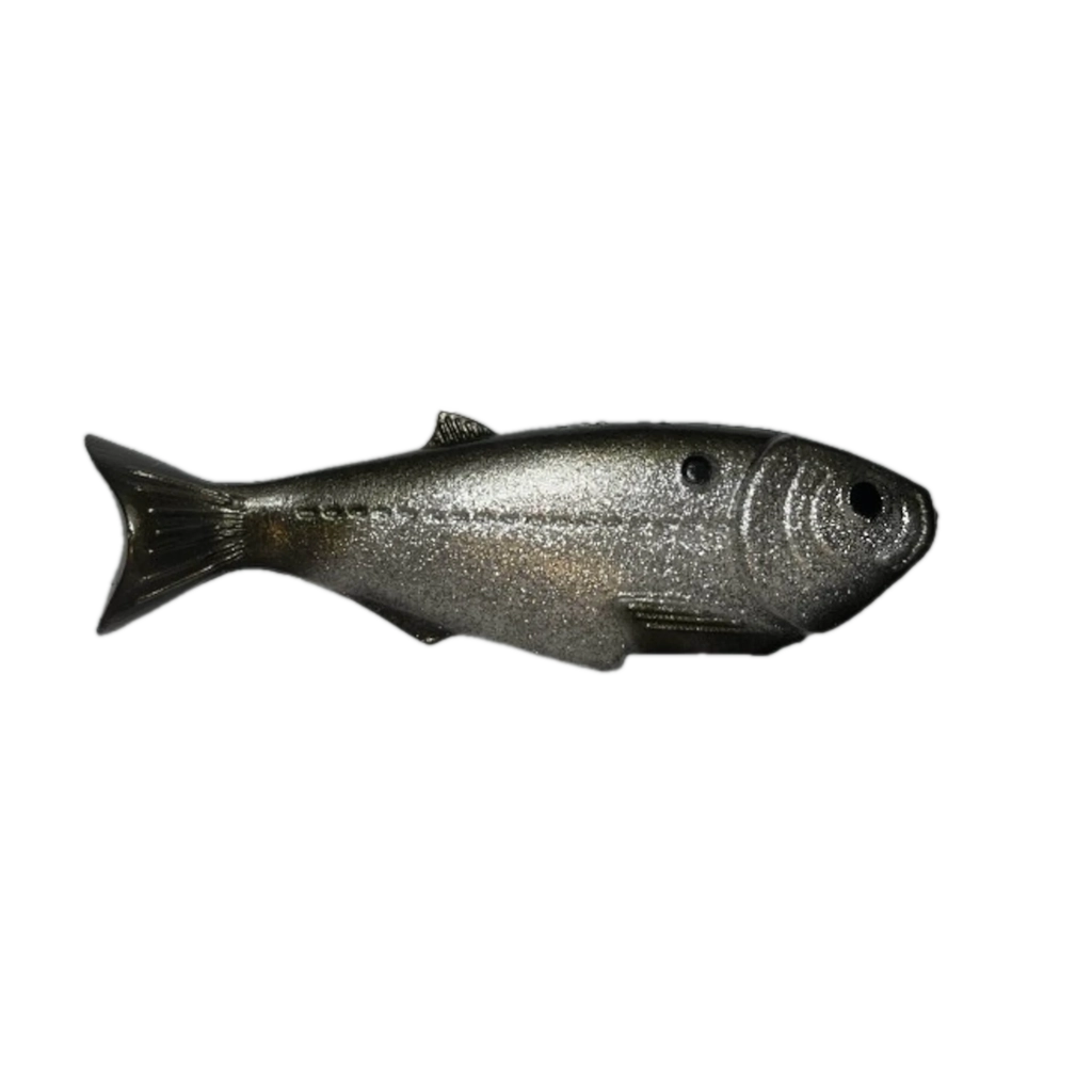 Weedless Shad Mirrored Smoked Black