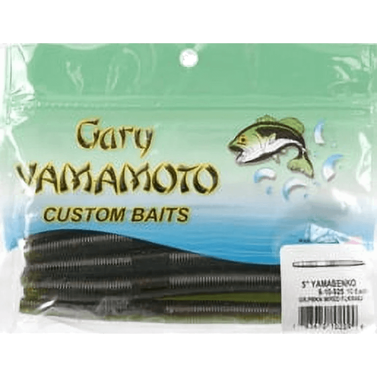 Yamamoto Senko worm 10 Pk Green Pumpkin/Red Flake 5 In