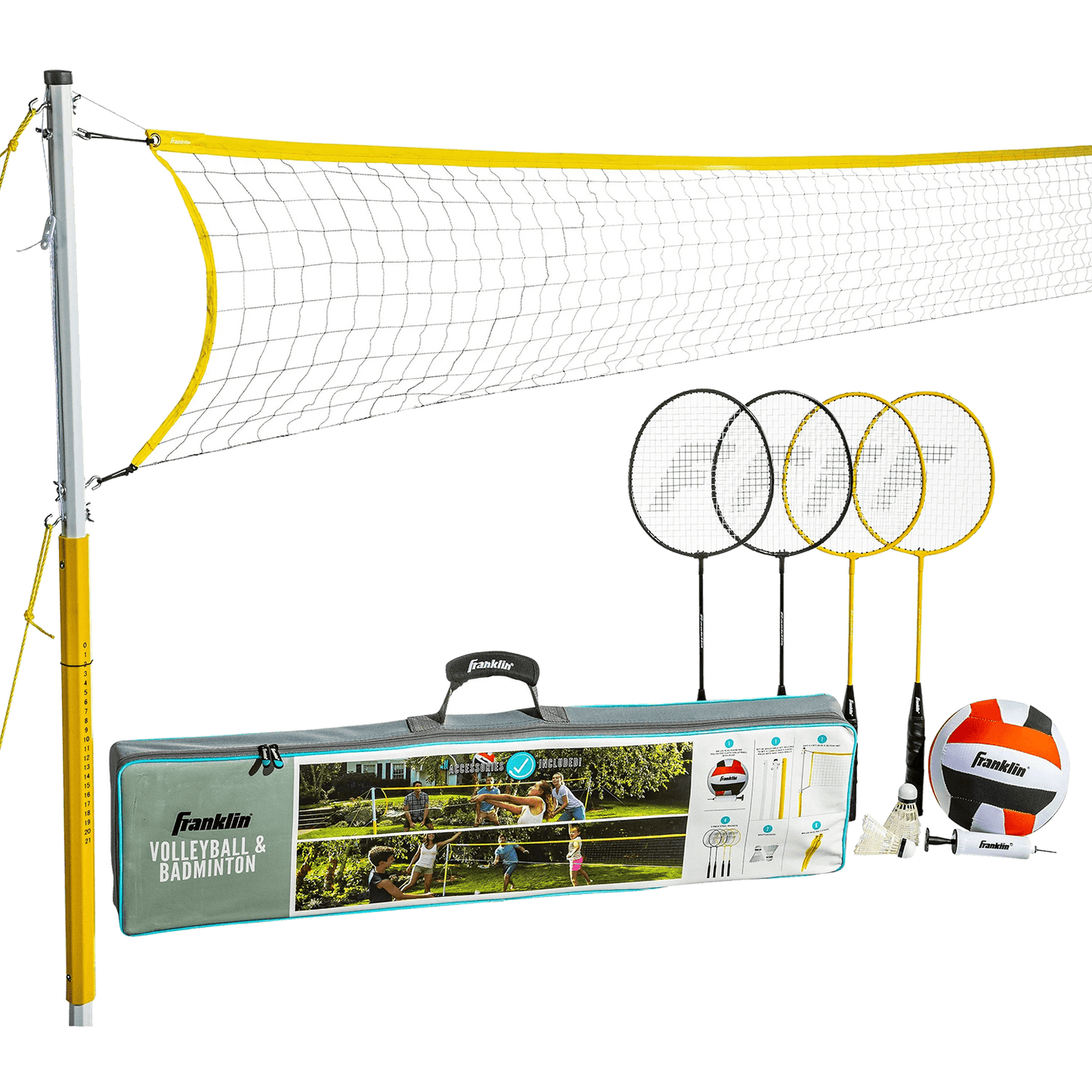 FAMILY VOLLEYBALL AND BADMINTON SET