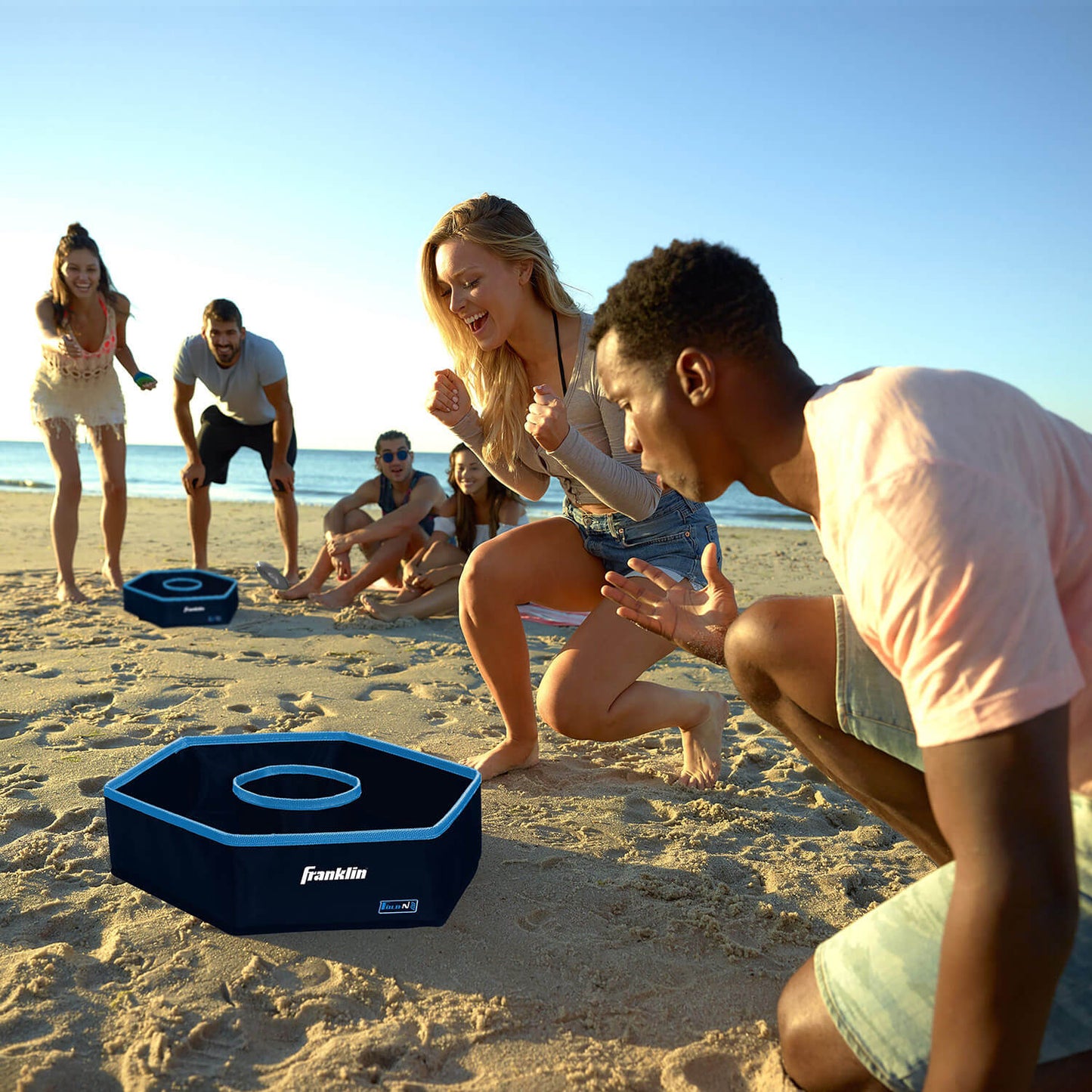 STARTER WASHERS SET - being used on the beach