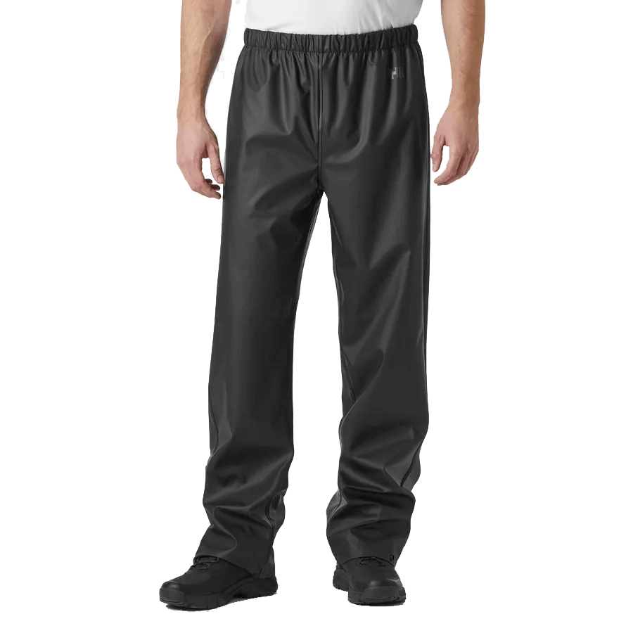 HELLY HANSEN MEN'S MOSS RAIN PANTS - BLACK ON BODY
