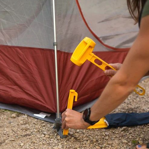 Mallet for securing tent stakes