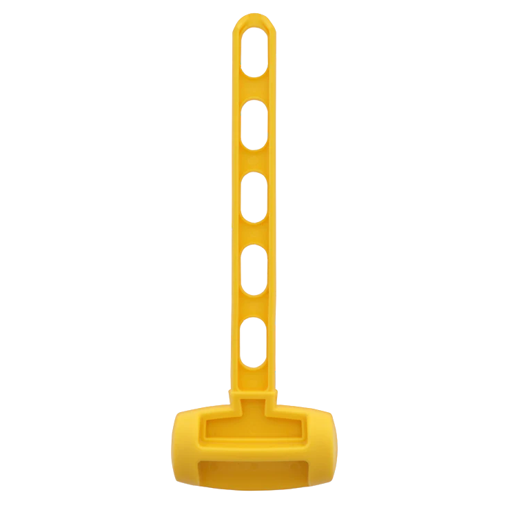 plastic mallet for securing tents and screen shelters
