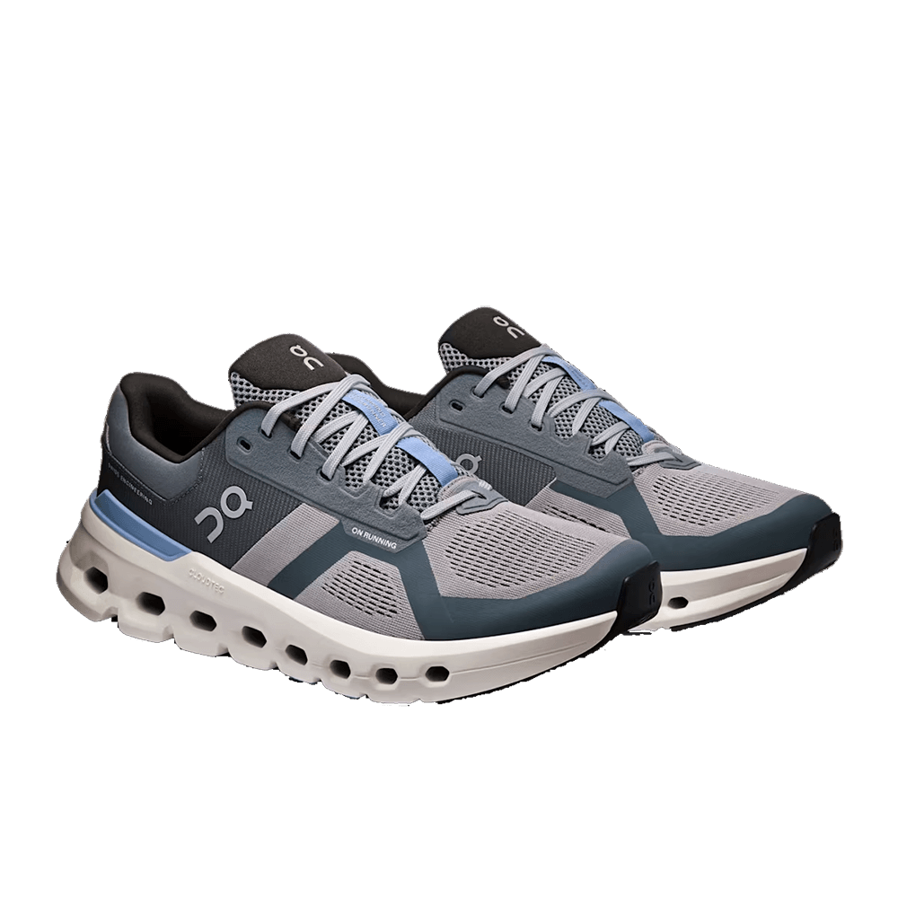 ON RUNNING MEN'S CLOUDRUNNER 2 SHOES - ALLOY/CHAMBRAY PAIRS