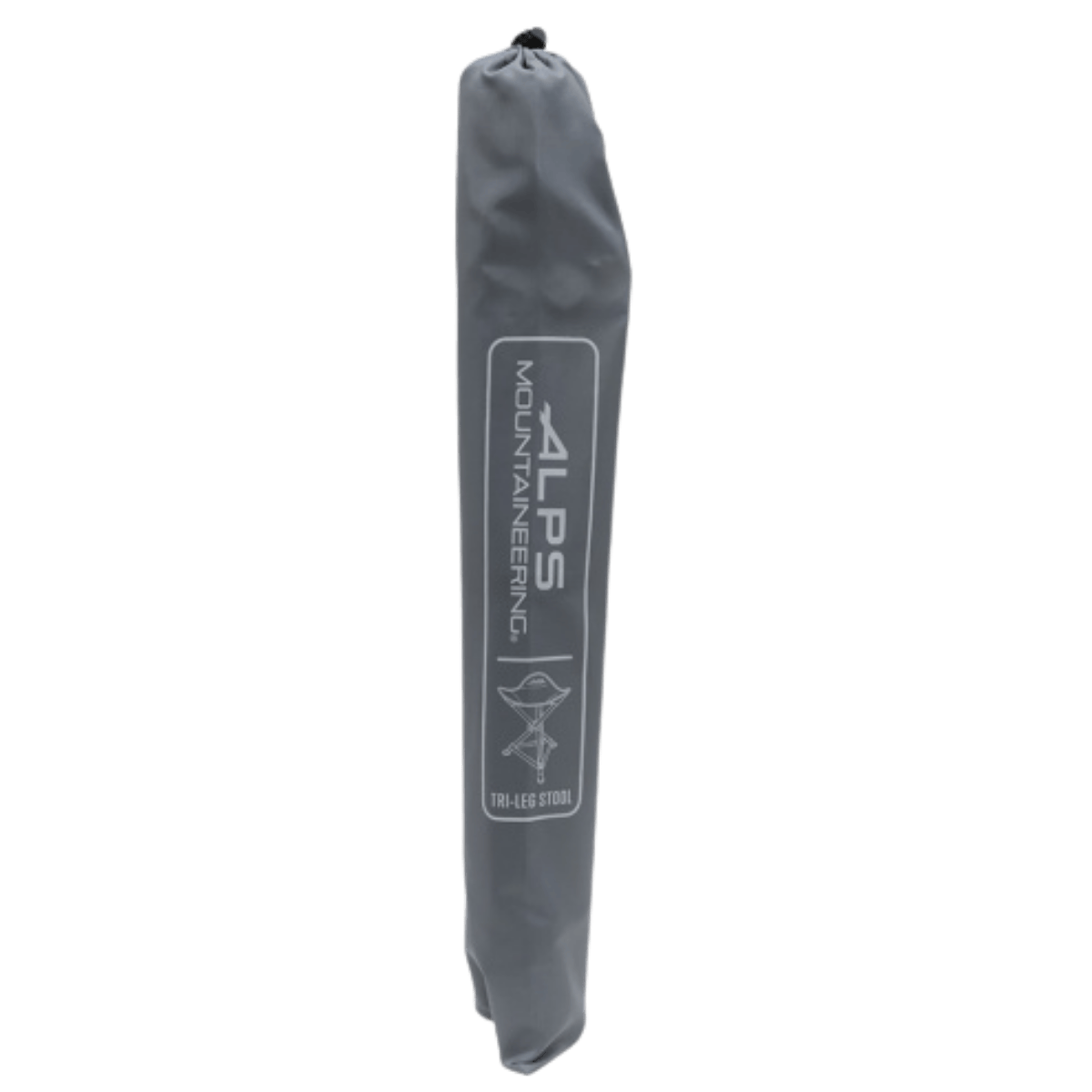 ALPSMOUNTAINEERING TRI-LEG STOOL - GRAY OCEAN - FRONT AND PACKED VIEW