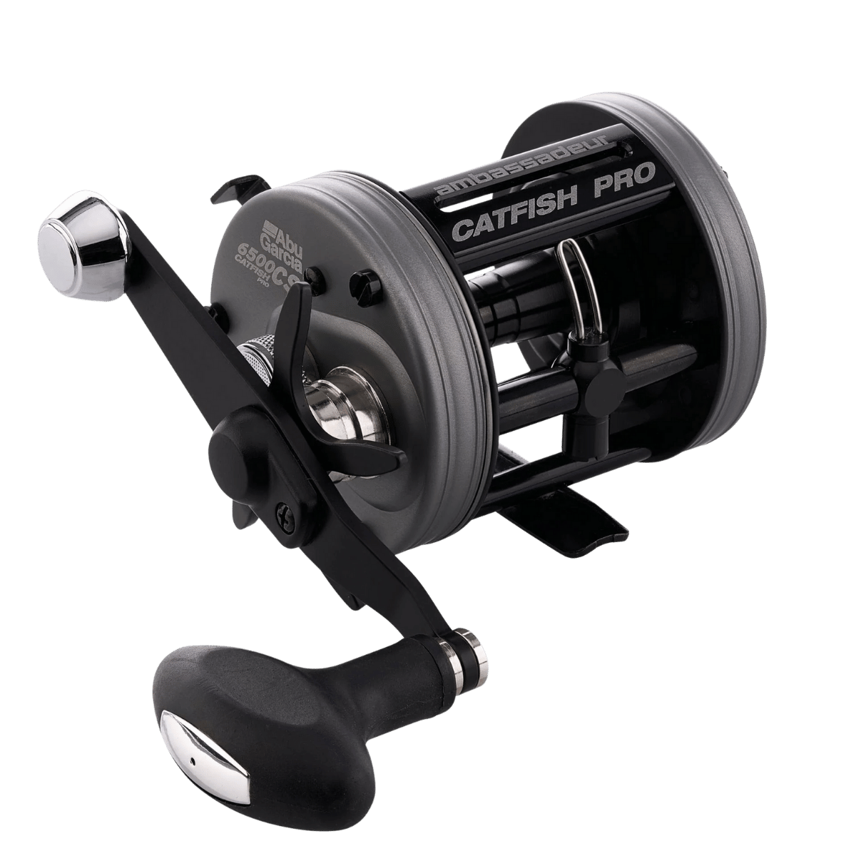 ABU GARCIA AMBASSADEUR CATFISH PRO REEL 5.3:1 GEAR RATIO - TOP SIDE VIEW