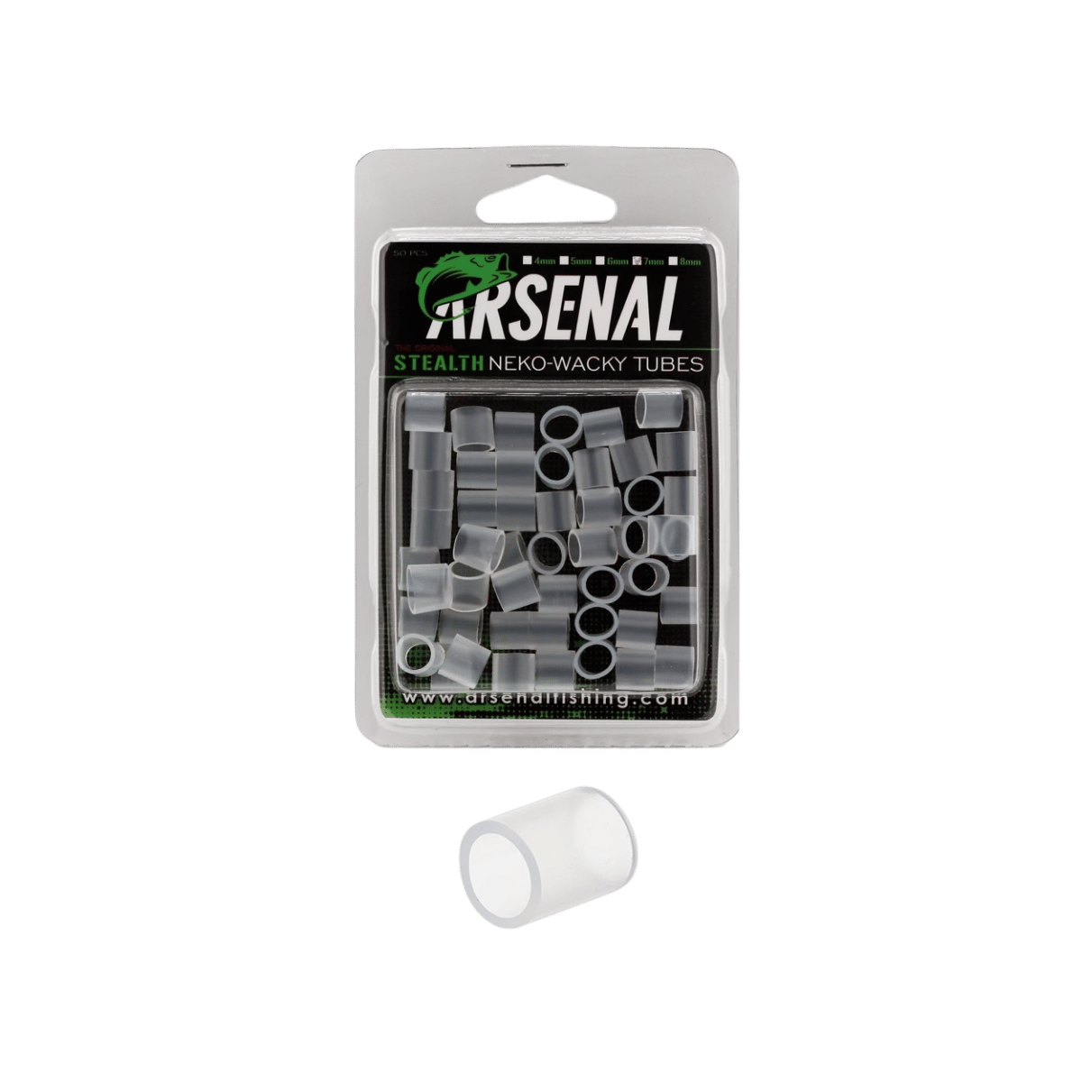 ARSENAL FISHING CORP STEALTH NEKO-WACKY TUBES 50PK 7MM
