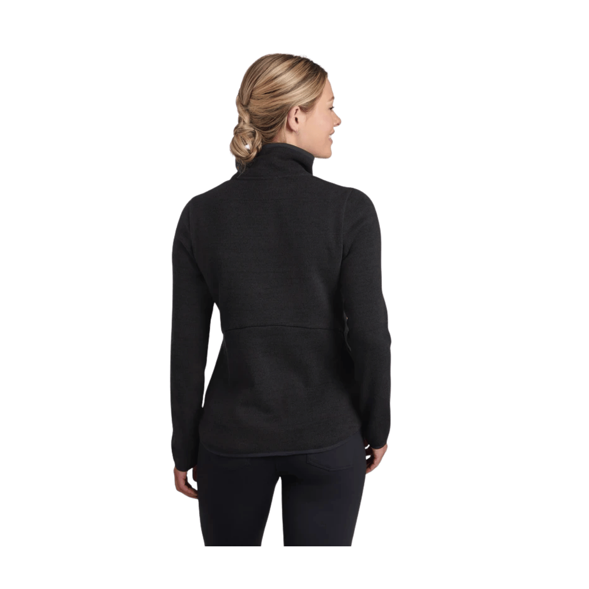 KUHL WOMEN'S ASCENDYR 1/4 ZIP - BLACK - BACK VIEW