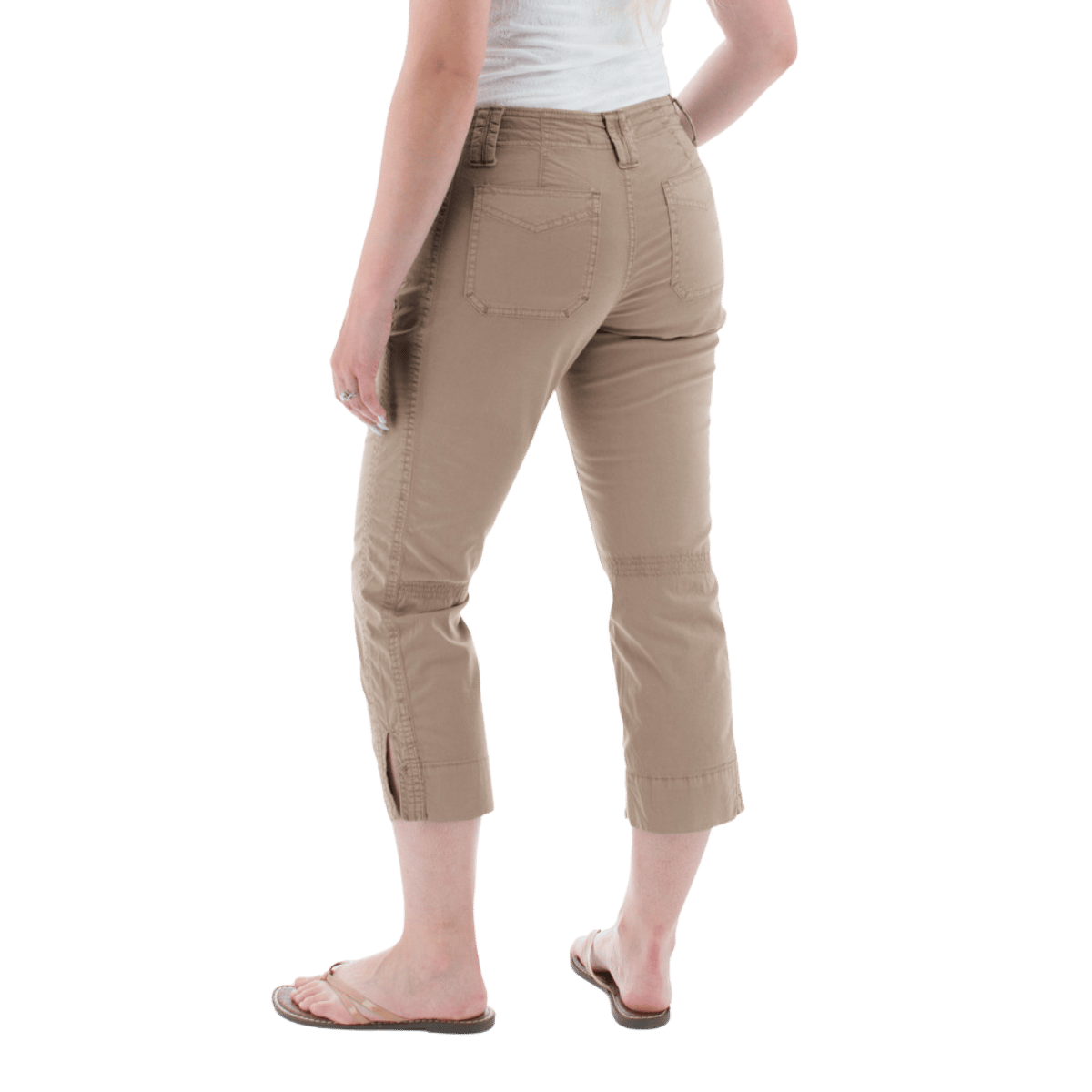 AVENTURA ARDEN ORGANIC COTTON CROP PANTS WOMENS - CINDER_BACK ANGLE