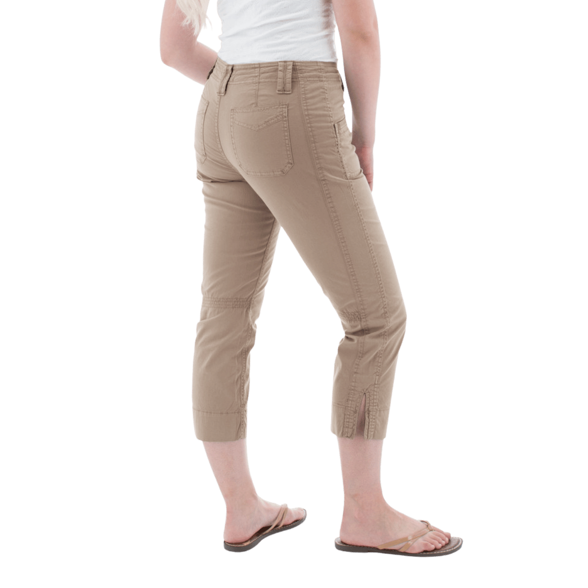 AVENTURA ARDEN ORGANIC COTTON CROP PANTS WOMENS - CINDER_SIDE ANGLE