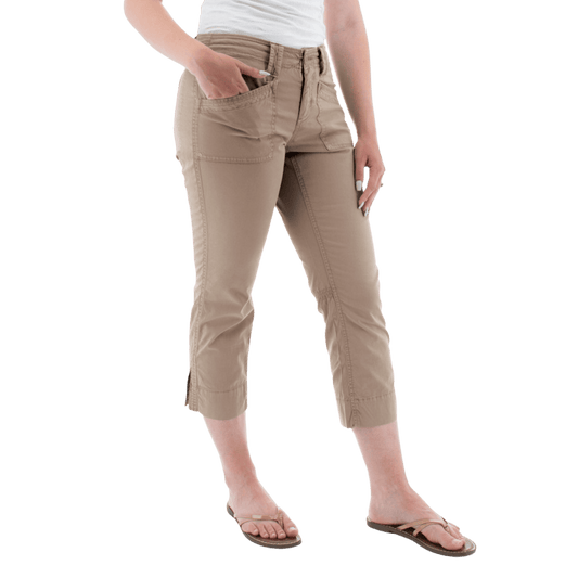AVENTURA ARDEN ORGANIC COTTON CROP PANTS WOMENS - CINDER_FRONT ANGLE