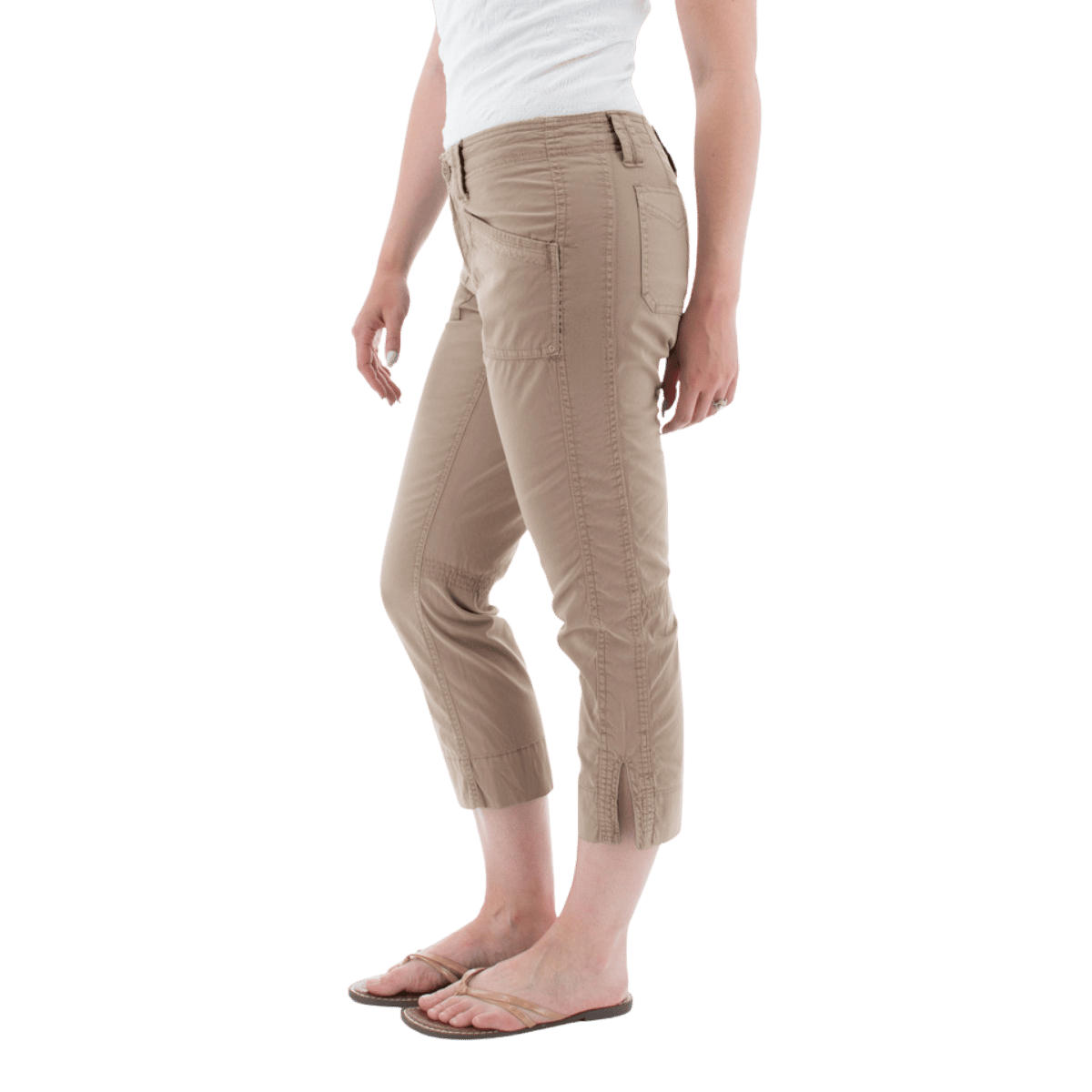 AVENTURA ARDEN ORGANIC COTTON CROP PANTS WOMENS - CINDER_SIDE ANGLE2