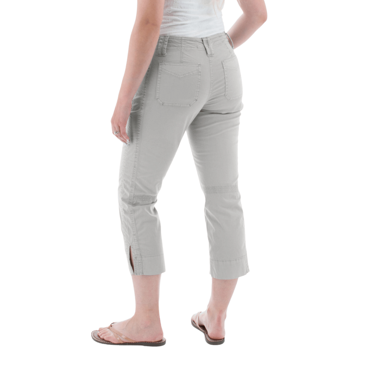 AVENTURA ARDEN ORGANIC COTTON CROP PANTS WOMENS - FOLKSTONE GREY_BACK ANGLE2