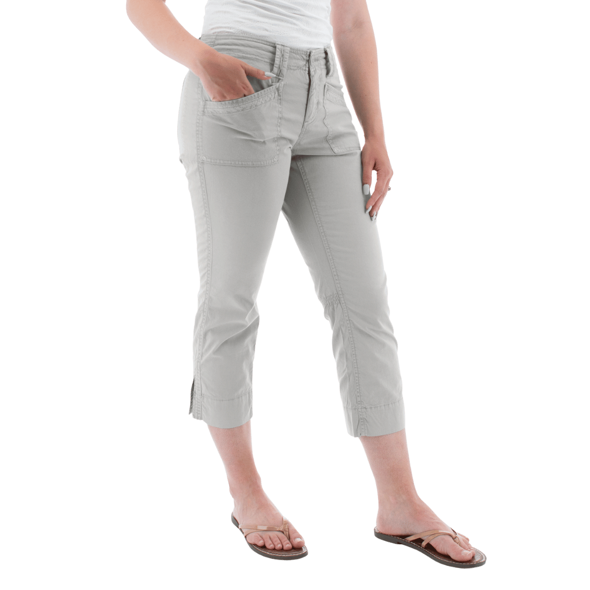 AVENTURA ARDEN ORGANIC COTTON CROP PANTS WOMENS - FOLKSTONE GREY