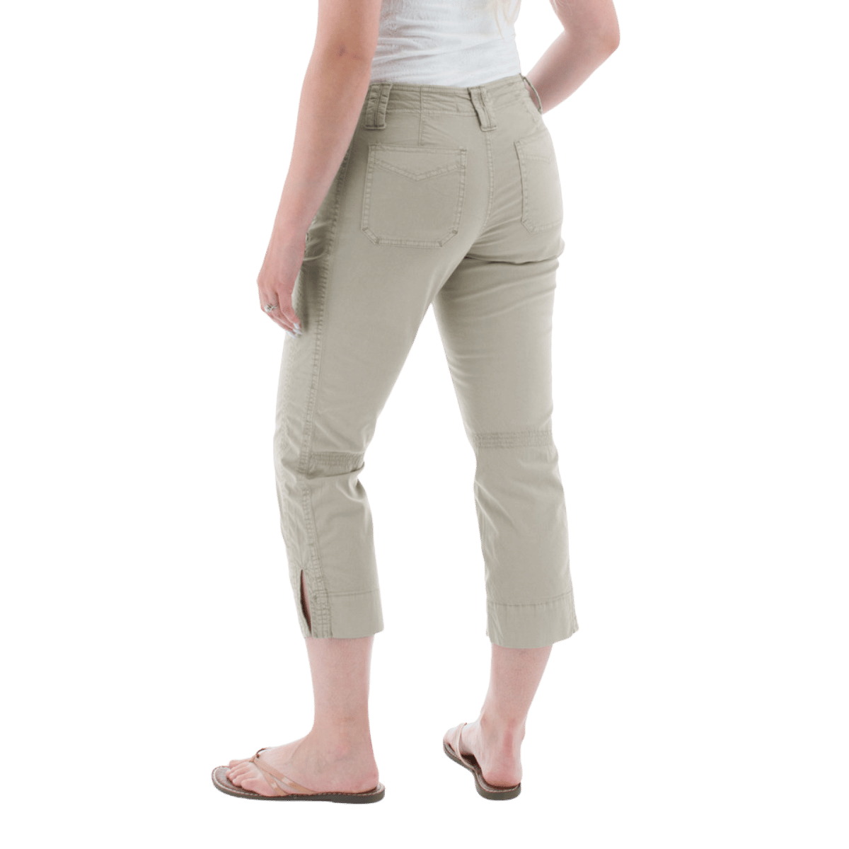 AVENTURA ARDEN ORGANIC CROP WOMENS PANTS - QUARRY_BACK ANGLE2