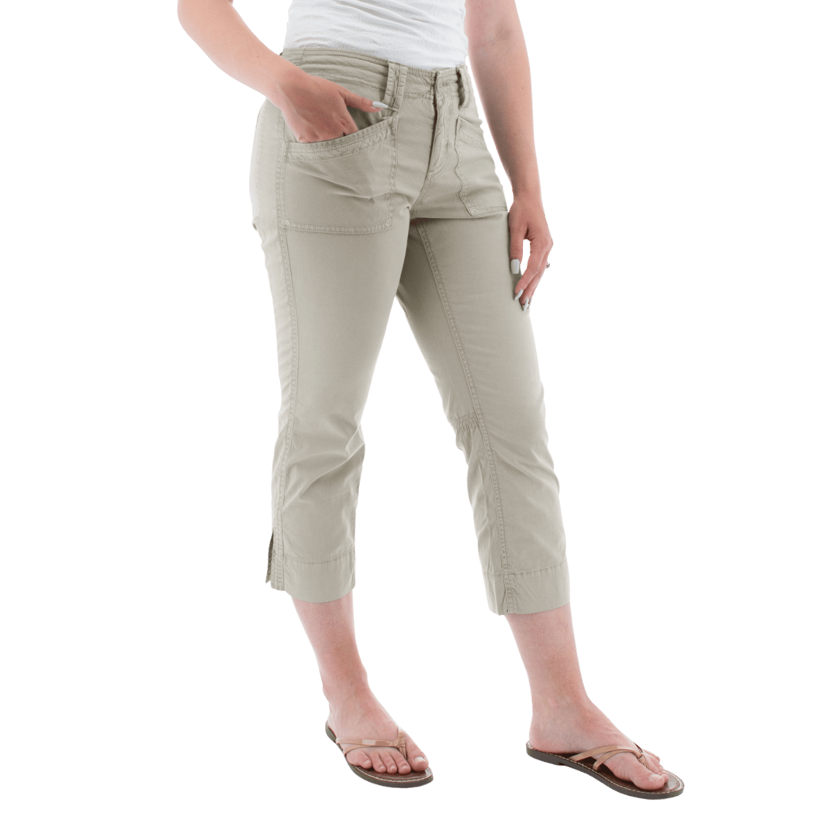 AVENTURA ARDEN ORGANIC CROP WOMENS PANTS - QUARRY
