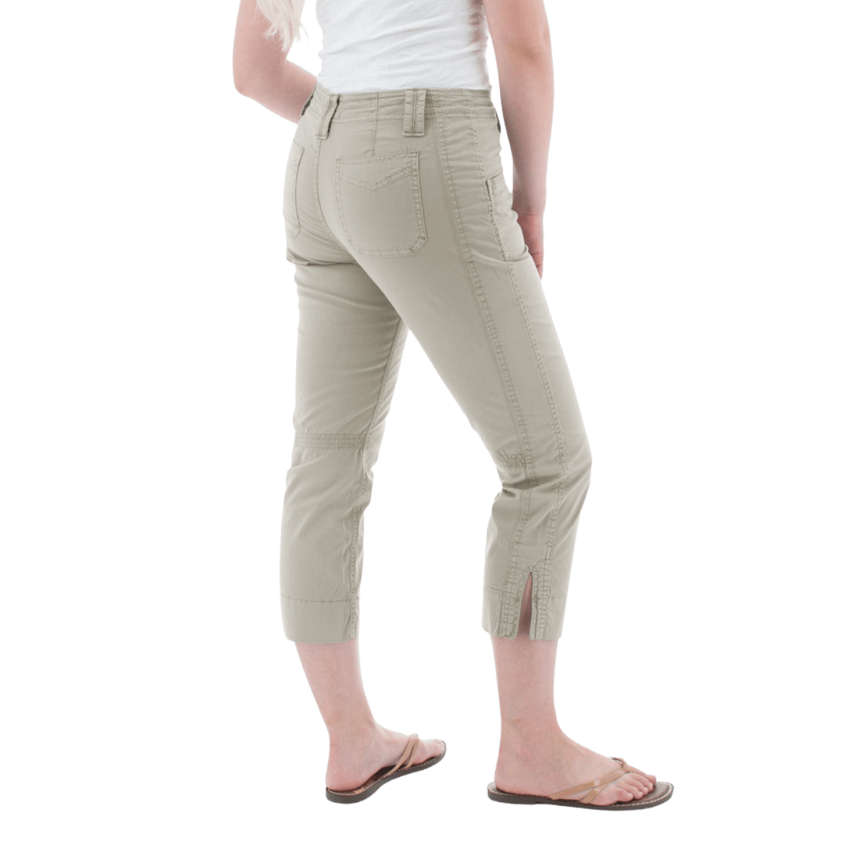 AVENTURA ARDEN ORGANIC CROP WOMENS PANTS - QUARRY_BACK ANGLE