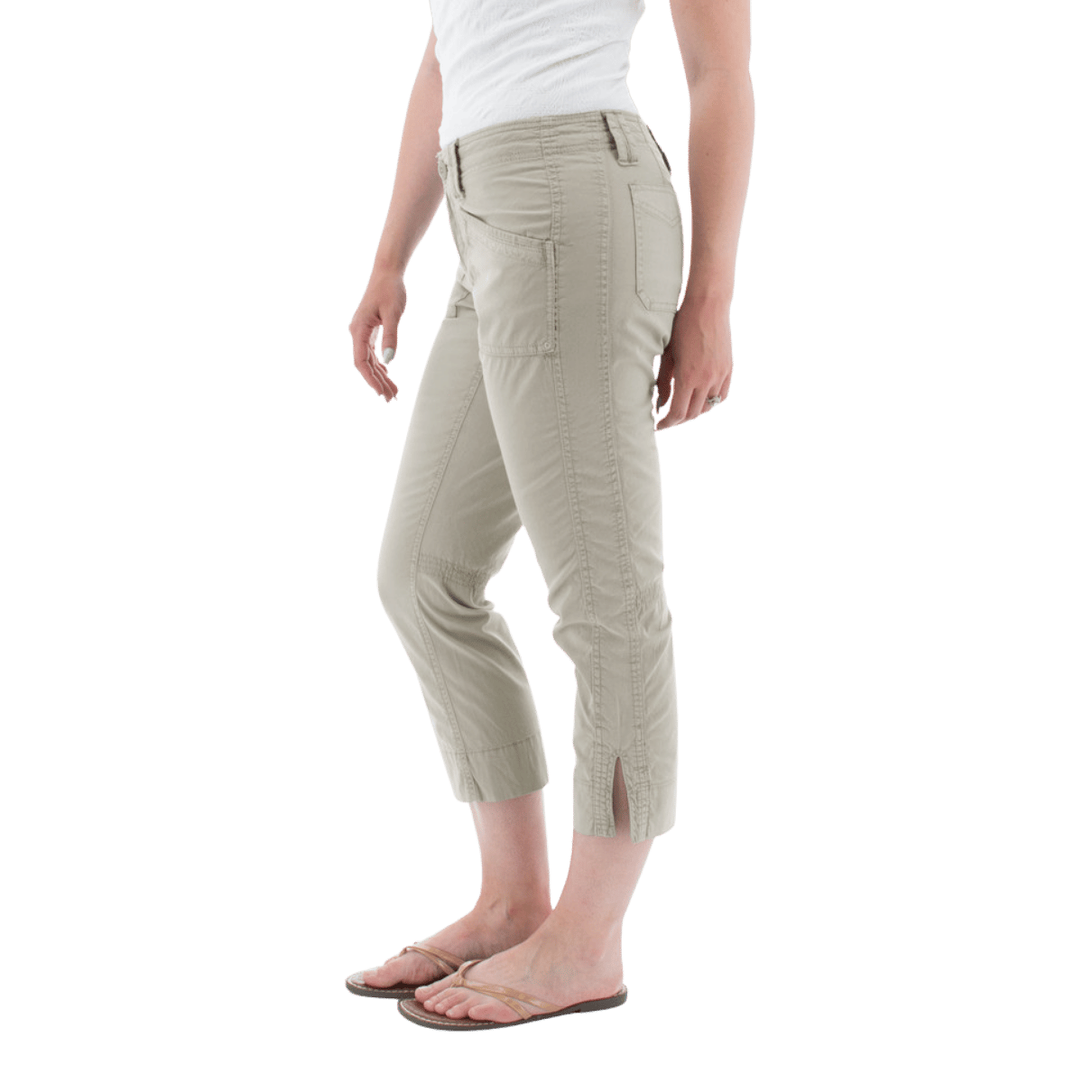 AVENTURA ARDEN ORGANIC CROP WOMENS PANTS - QUARRY_SIDE ANGLE