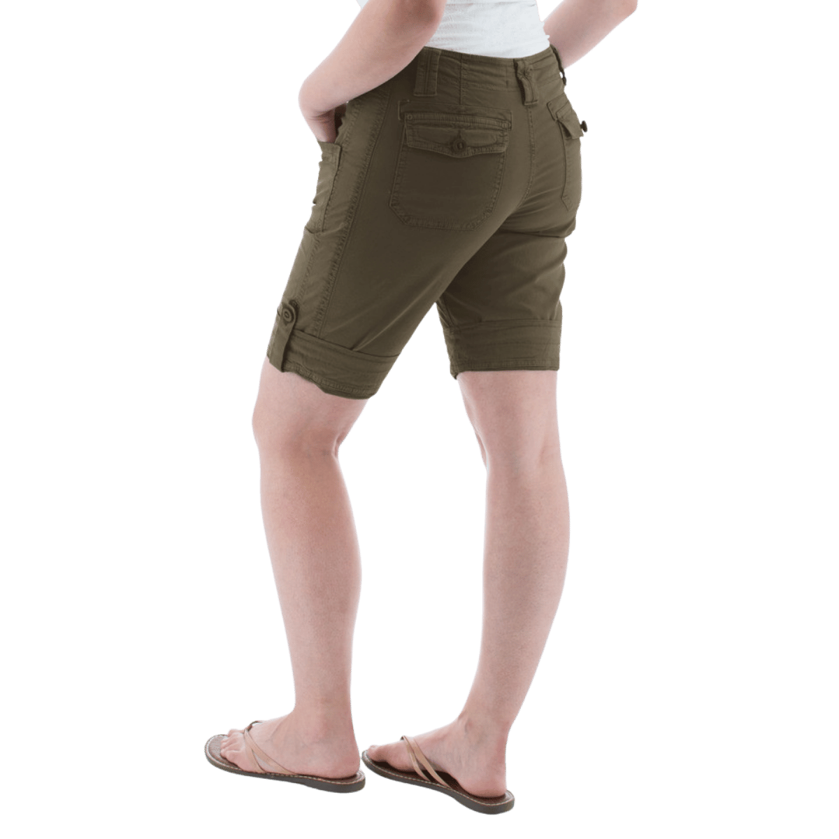 AVENTURA ARDEN ROLL-UP ORGANIC SHORT WOMENS - GRAPE LEAF_BACK ANGLE