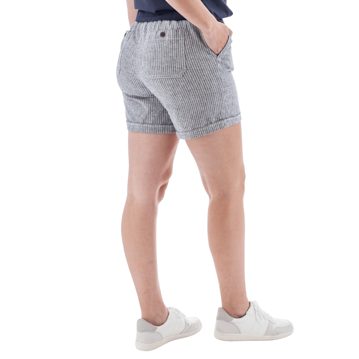 AVENTURA BREEZY PULL-ON SHORT - DARK NAVY_BACK ANGLE