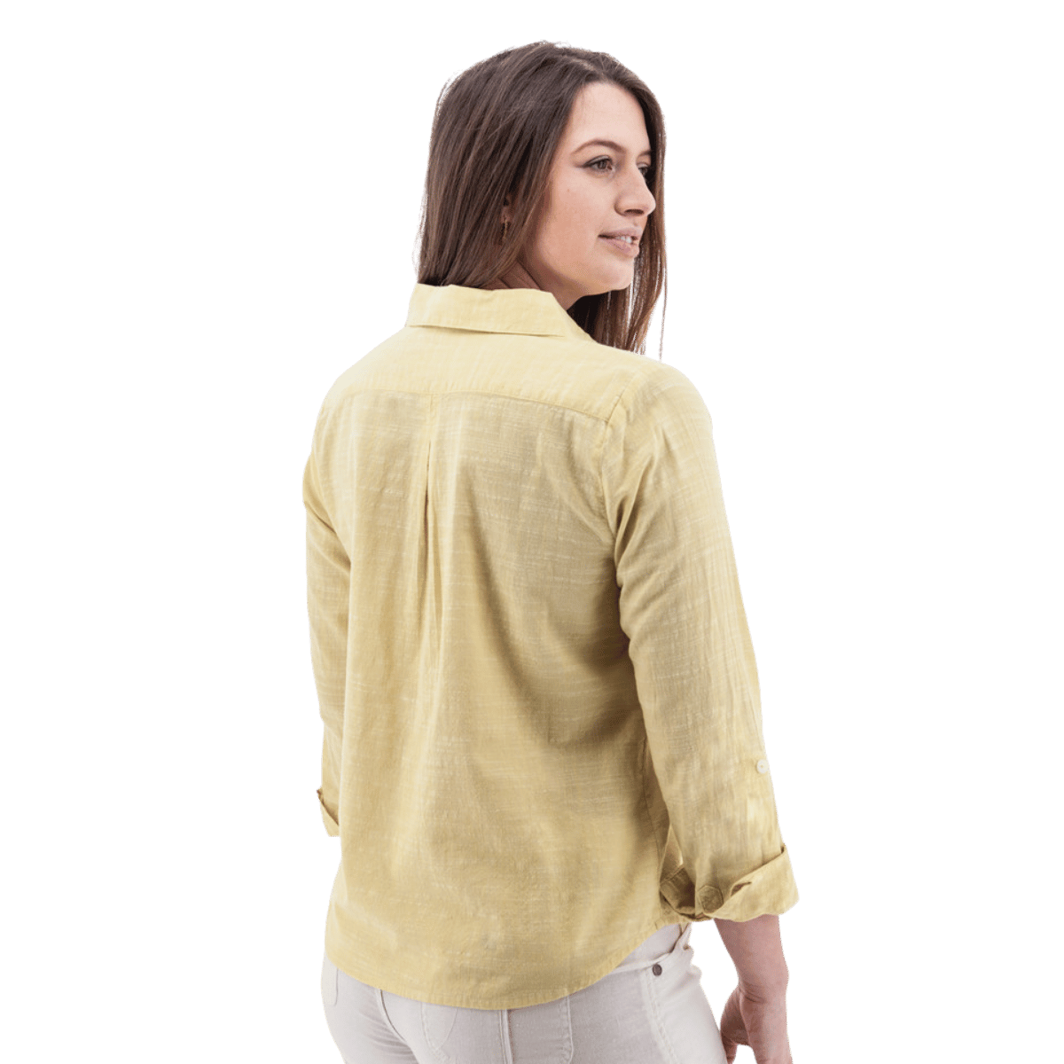 AVENTURA DEVON POPOVER TOP WOMENS - GOLDEN HAZE_BACK ANGLE