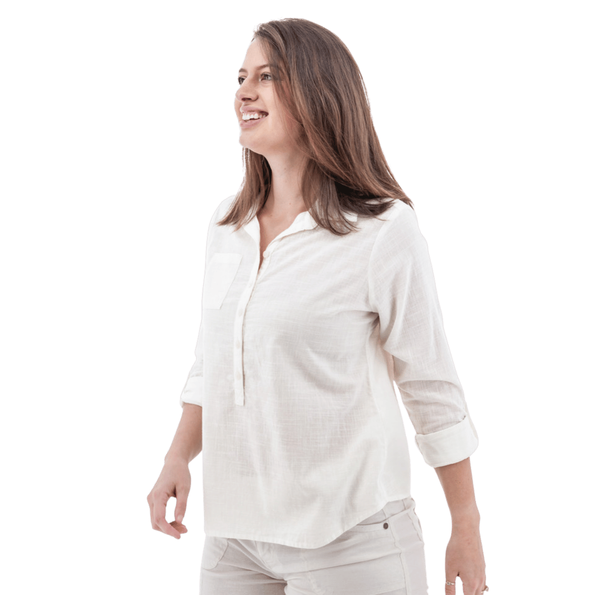 AVENTURA DEVON POPOVER TOP WOMENS - WHITE_SIDE ANGLE