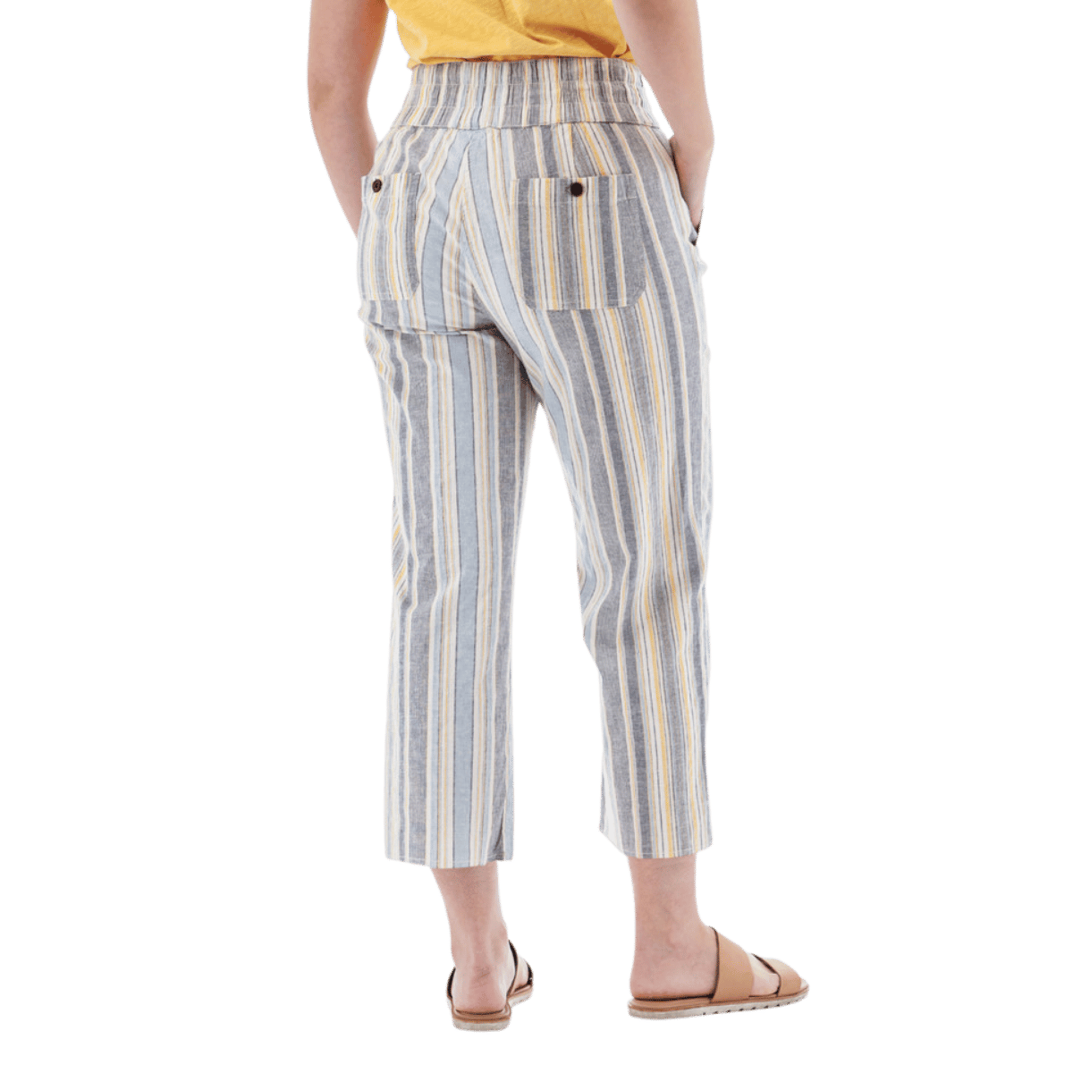 AVENTURA SHORELINE CROP PANTS WOMENS - CASHMERE BLUE_BACK ANGLE