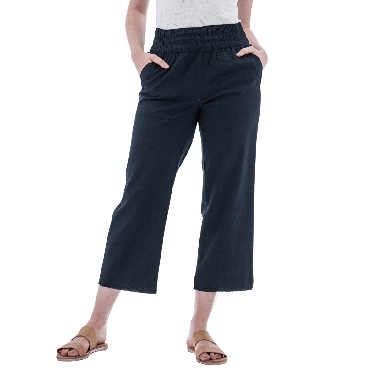 AVENTURA TEMPLE PULL-ON CROP PANTS WOMENS - BLACK IRIS
