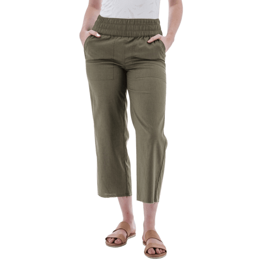 AVENTURA TEMPLE PULL-ON CROP PANTS WOMENS - GRAPE LEAF