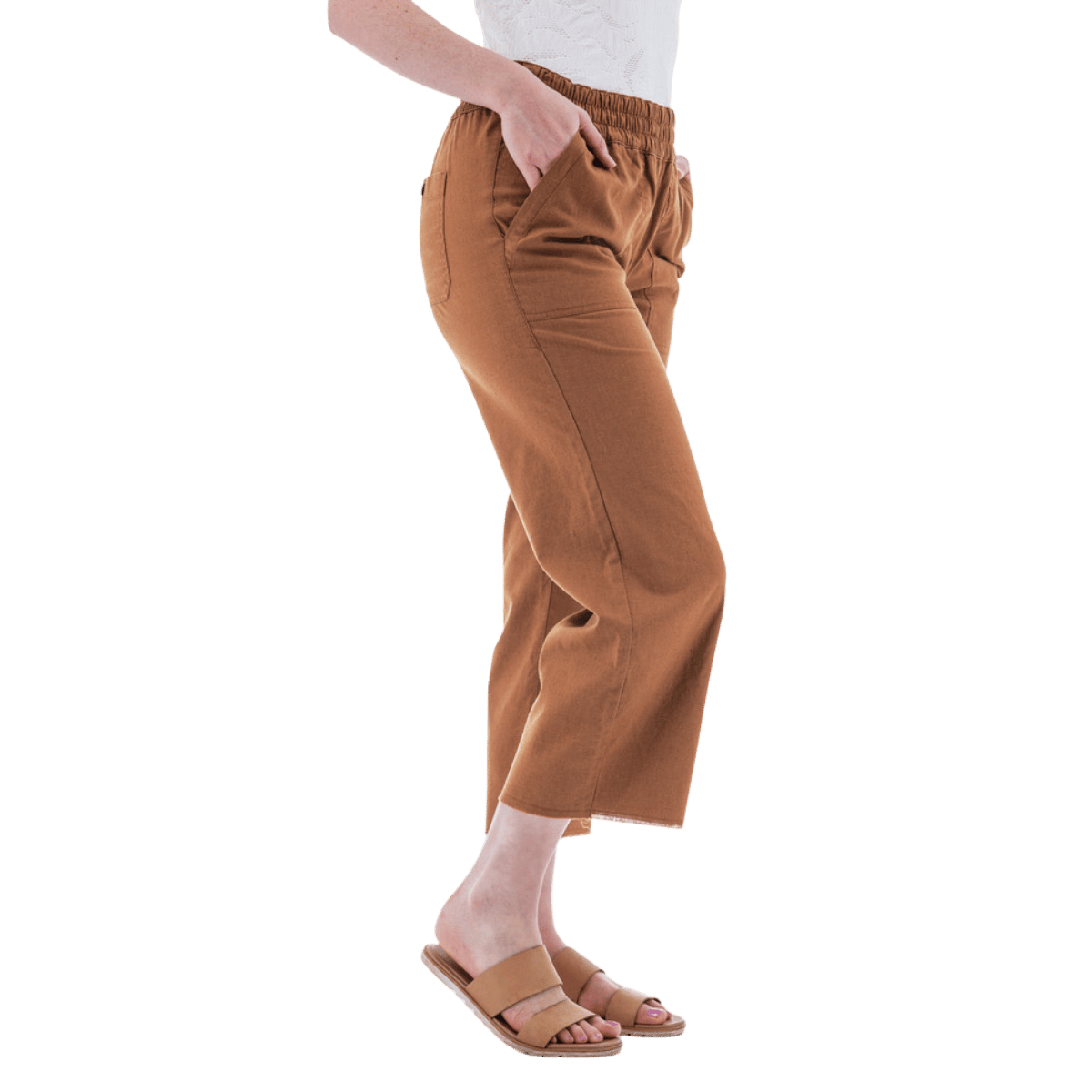 AVENTURA TEMPLE PULL-ON CROP PANTS WOMENS - TORTOISE SHELL_SIDE ANGLE
