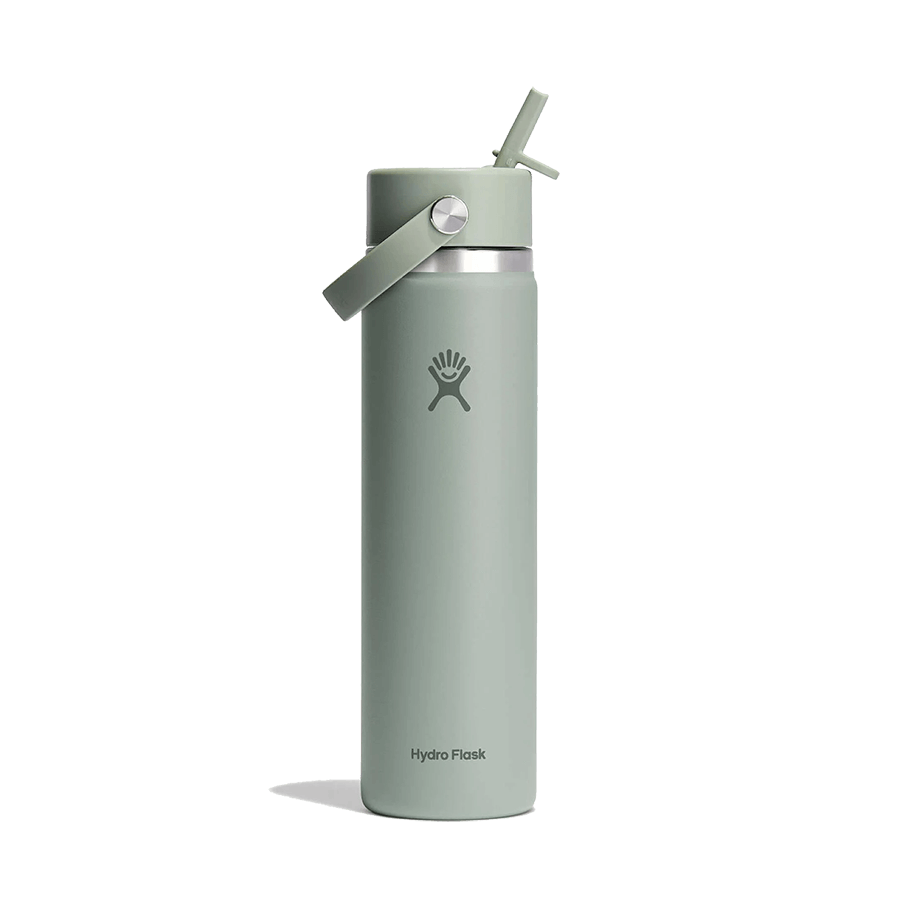 HYDRO FLASK WIDE MOUTH BOTTLE WITH FLEX STRAW CAP 24OZ AGAVE