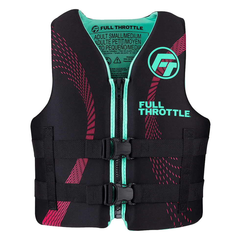 FULL THROTTLE ADULT RAPID-DRY LIFE JACKET AQUA