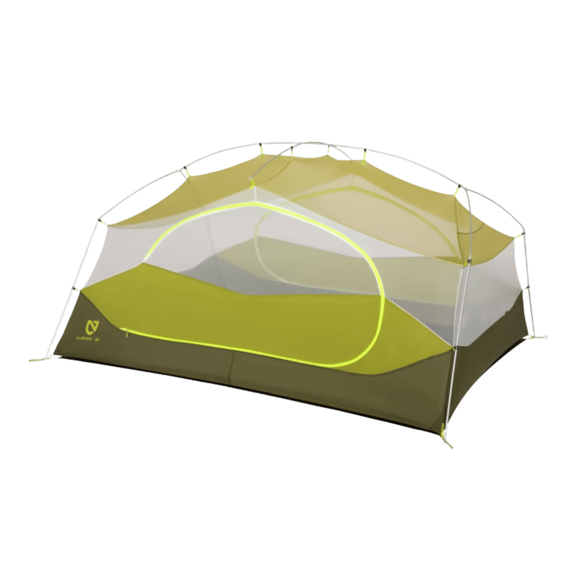 NEMO EQUIPMENT AURORA BACKPACKING TENT - NOVA GREEN - WITHOUT COVER VIEW