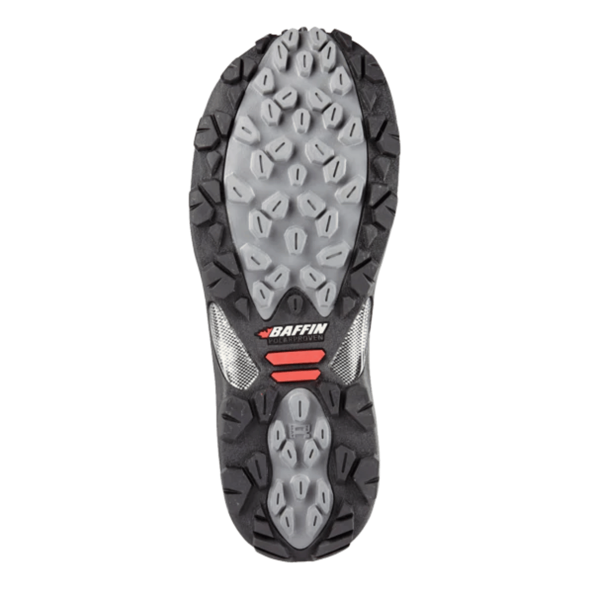 BAFFIN MEN'S YOHO BOOT - BLACK/SILVER - OUTSOLE VIEW