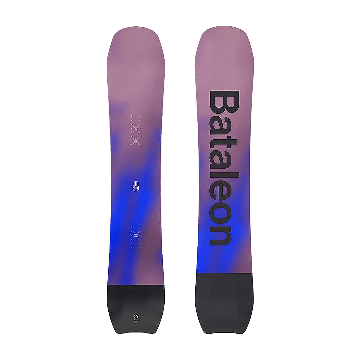 BATALEON WHATEVER SNOWBOARD 2025 FRONT AND BOTTOM GRAPHICS