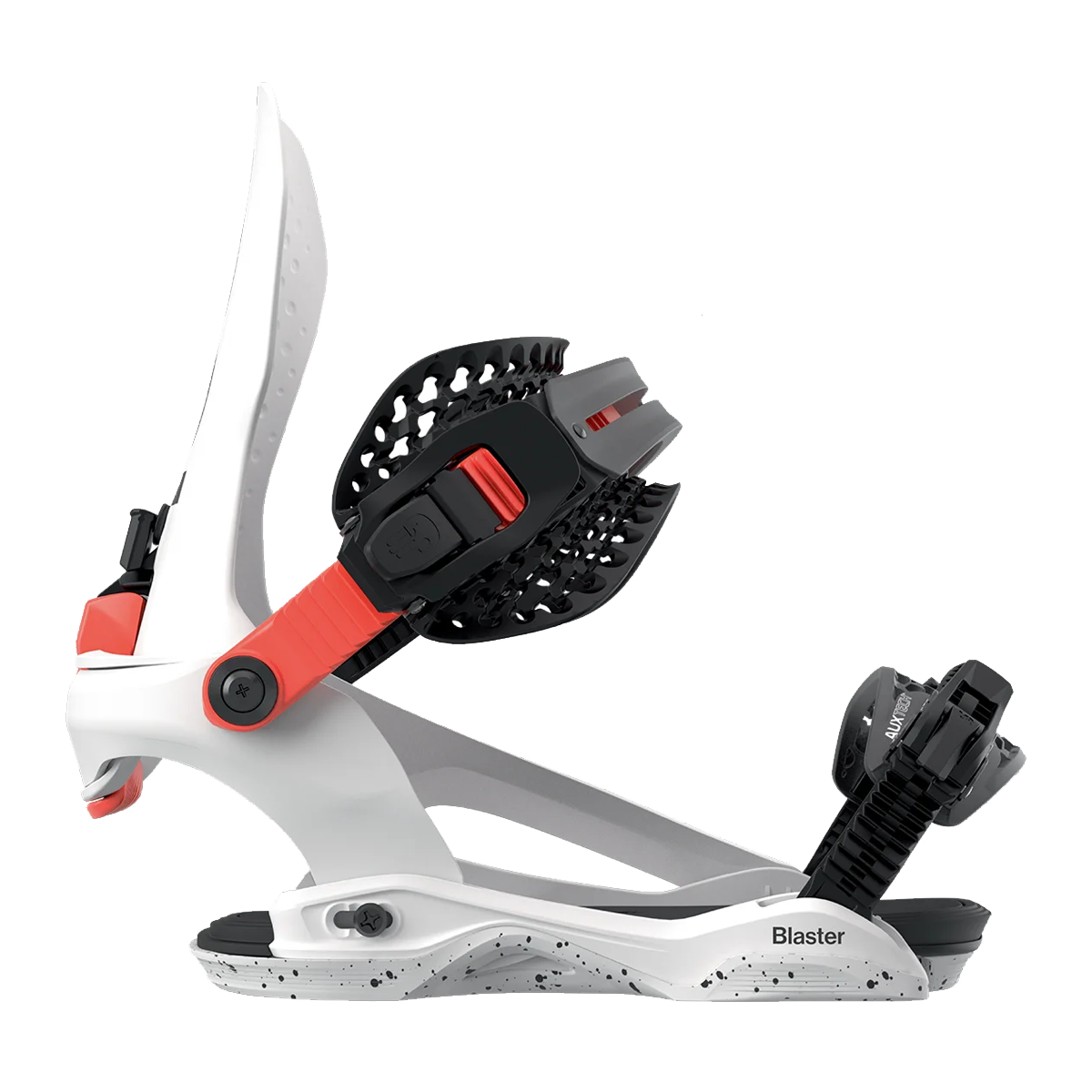 BATALEON BLASTER ASYMWRAP FASE SNOWBOARD BINDINGS SIDE PROFILE WHITE