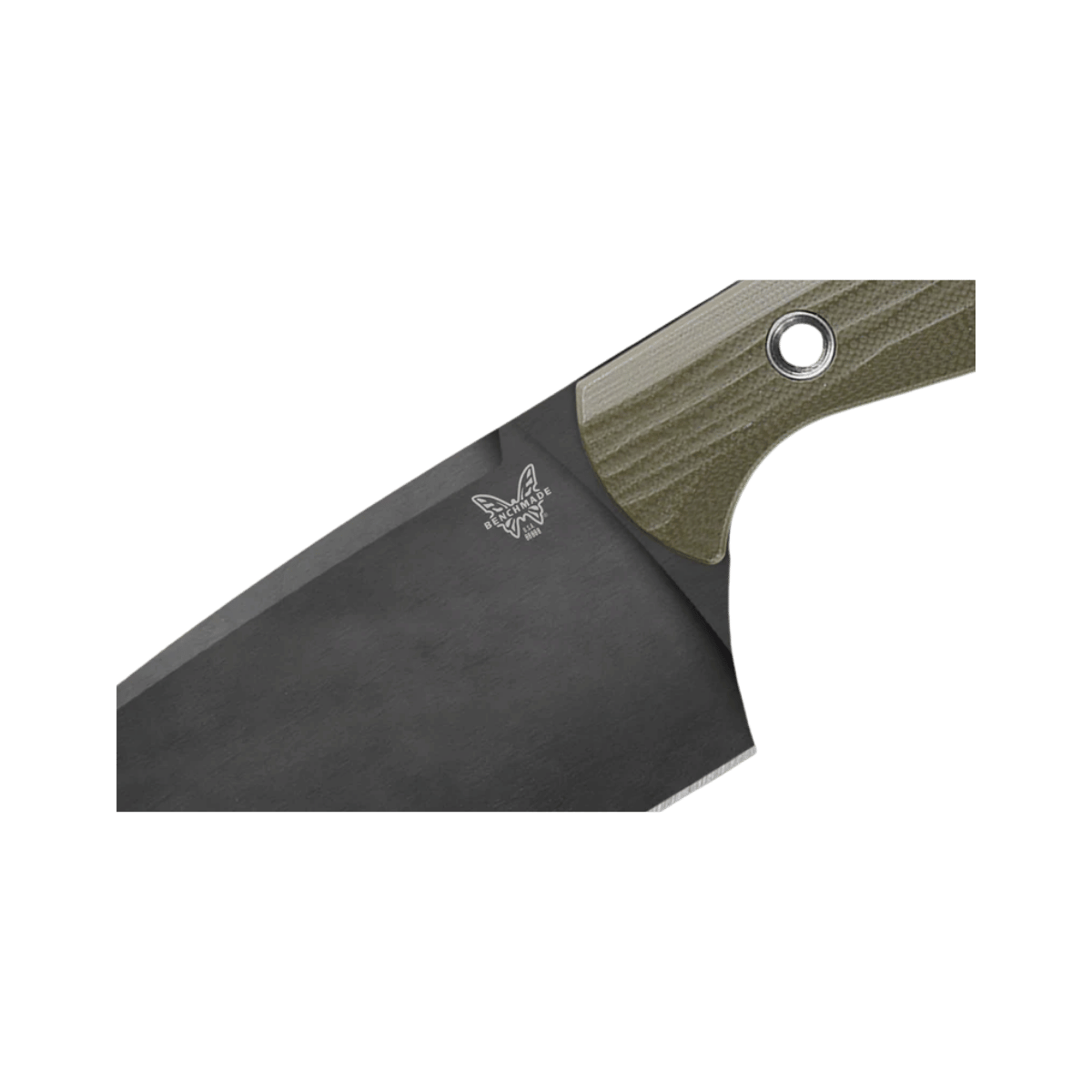 BENCHMADE STATION KNIFE FIXED BLADE - OD GREEN G10, SIDE LOGO