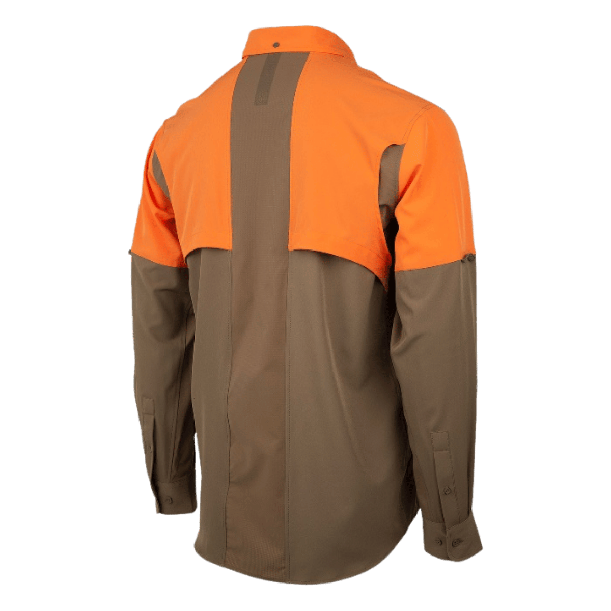 BERETTA MEN'S TKAD FLEX SHIRT - TOBACCO & BLAZE ORANGE - BACK VIEW