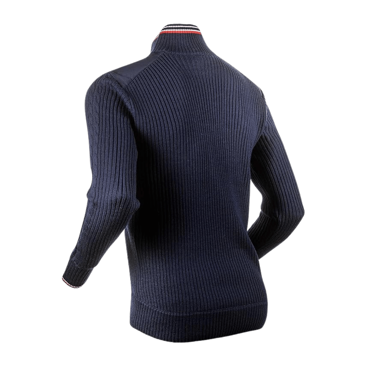 BJORN DAEHLIE HALF ZIP COMFY MENS SWEATSHIRT - EVENING BLUE_BACK ANGLE