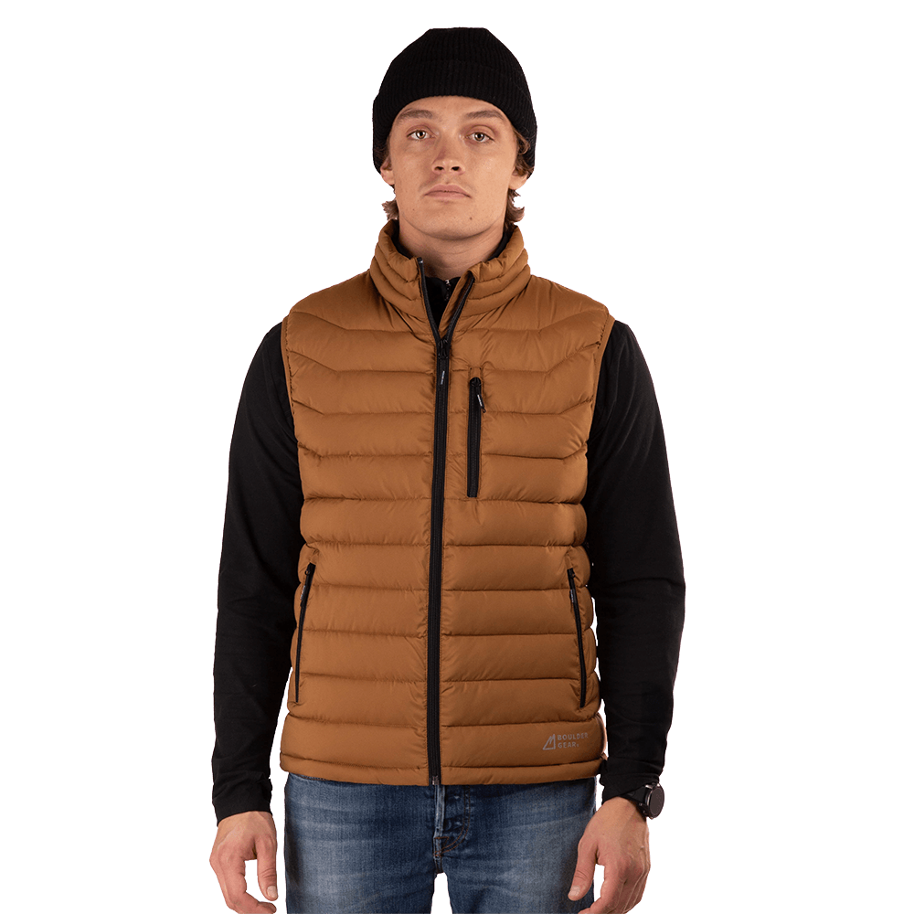 BOULDER GEAR SAWYER PUFFY VEST- BROWN BUCK